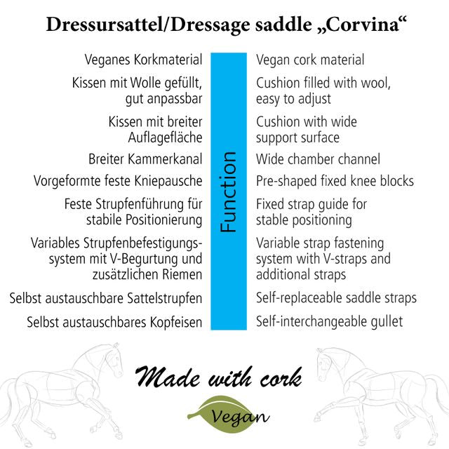 Selle végane de dressage Corvina | Kavalkade